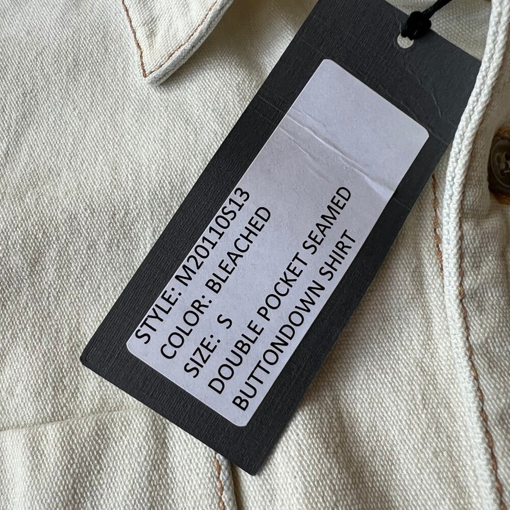 Richard Chai Bleached Button Down Shirt Double Pocket Cotton Size S NWT - Picture 2 of 7